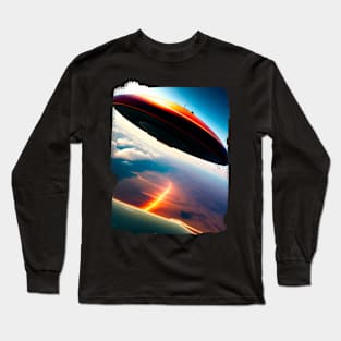 Ufo sighting from a military fighter plane Long Sleeve T-Shirt